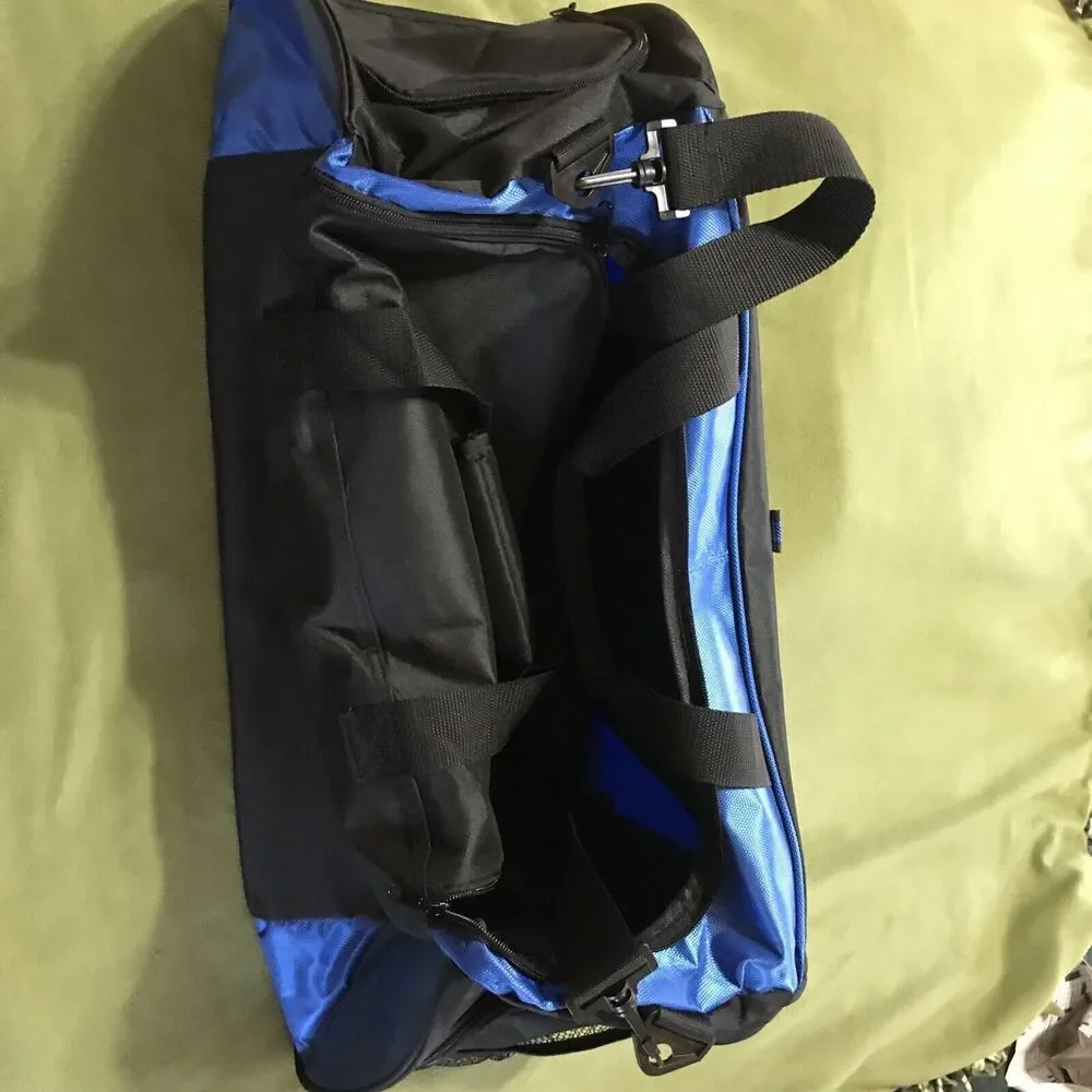 Marvel SHIELD Duffel Bag Blue Black Avengers Agent Logo Gym Travel‎